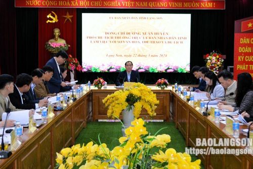 Lãnh đạo UBND tỉnh làm việc với Sở Văn hóa, Thể thao và Du lịch