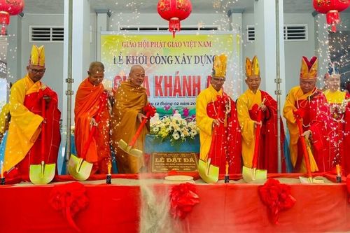 Sóc Trăng: Đặt đá khởi công đại trùng tu ngôi Tam bảo chùa Khánh An (H.Kế Sách)