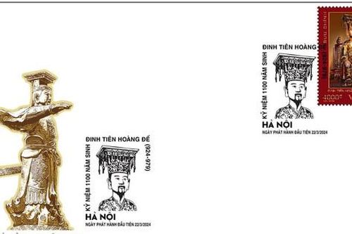 Phát hành bộ tem 'Kỷ niệm 1.100 năm sinh Đinh Tiên Hoàng đế (924-979)'