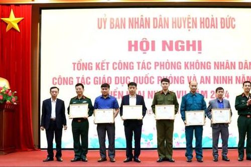 Hoài Đức: Tổng kết công tác phòng không nhân dân, giáo dục quốc phòng và an ninh