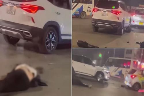 Taxi đâm nhiều phương tiện chờ đèn đỏ ở Hà Nội, 2 nạn nhân nguy kịch