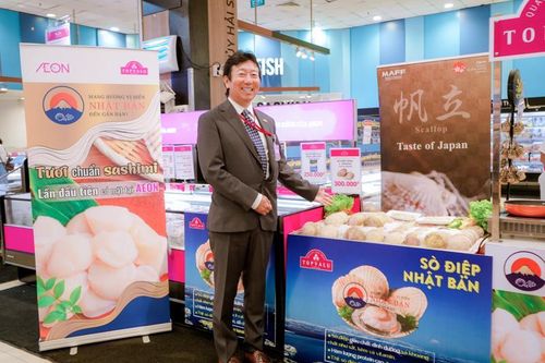 Công ty Aeon Topvalu Việt Nam nhập khẩu sò điệp tươi ngon từ Nhật Bản