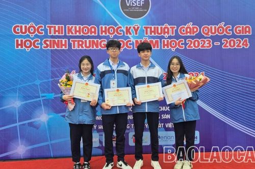 2 dự án của học sinh Lào Cai đoạt giải tại Cuộc thi Khoa học - Kỹ thuật cấp quốc gia học sinh trung học năm học 2023 - 2024