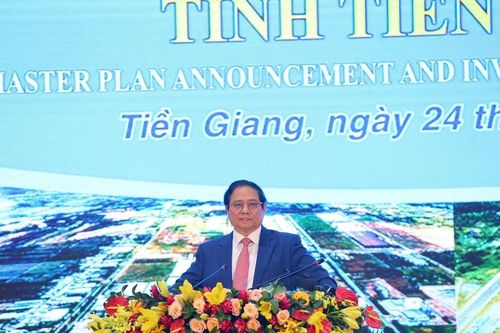 Thủ tướng Phạm Minh Chính dự hội nghị quy hoạch tỉnh Tiền Giang