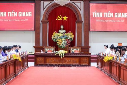 Thủ tướng làm việc với Ban Thường vụ Tỉnh ủy Tiền Giang