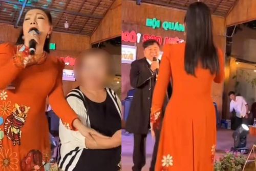 Nữ nghệ sĩ cải lương bị chỉ trích xem thường khán giả lên tặng hoa