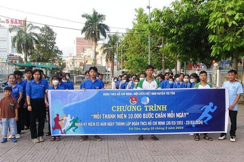 Tuổi trẻ huyện Tri Tôn hào hứng tham gia Ngày đoàn viên năm 2024