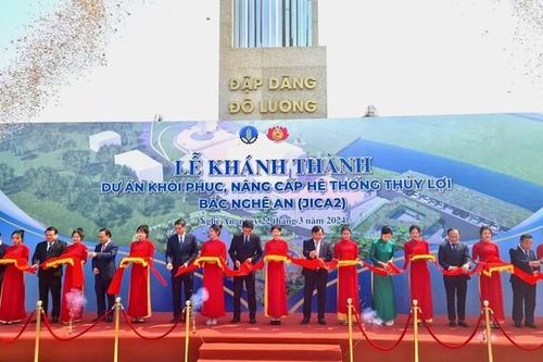 Khánh thành dự án nâng cấp hệ thống thủy lợi Bắc Nghệ An do JICA hỗ trợ