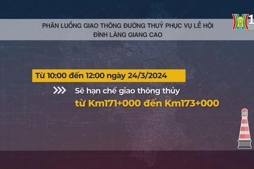 Phân luồng giao thông đường thủy phục vụ lễ hội Bát Tràng