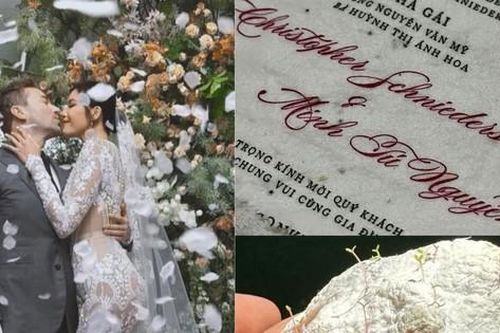 Siêu mẫu Minh Tú tinh tế chọn thiệp cưới: Kiểu mẫu đơn giản, sử dụng giấy tái chế