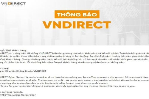 VNDirect bị tấn công, HNX tạm thời ngắt kết nối giao dịch