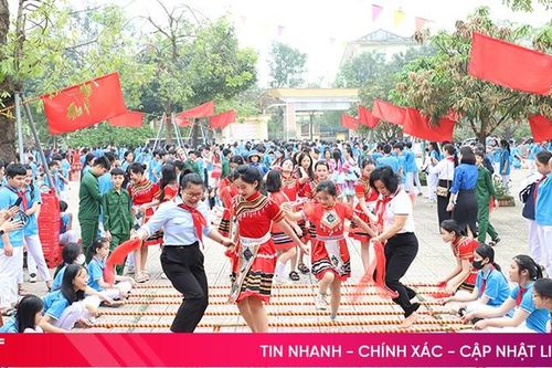 Học sinh TP Hà Tĩnh vui ngày hội 'Tiến bước lên Đoàn'