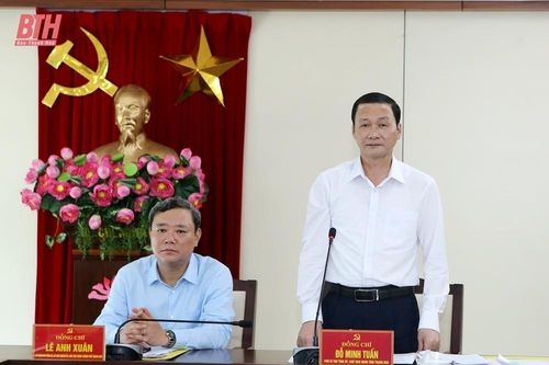 Chủ tịch UBND tỉnh Đỗ Minh Tuấn làm việc với Ban Thường vụ Thành ủy TP Thanh Hóa