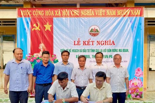 Sở Kế hoạch và Đầu tư Gia Lai kết nghĩa với buôn Rưng Ma Đoan