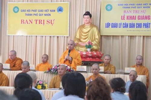 Ban Trị sự Phật giáo TP.Quy Nhơn khai giảng lớp giáo lý căn bản cho Phật tử