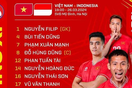 Đội hình ra sân Việt Nam - Indonesia: HLV Troussier thay 3 vị trí, Tiến Linh đá chính