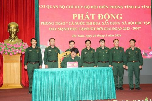 BĐBP Hà Tĩnh phát động phong trào 'Cả nước thi đua xây dựng xã hội học tập, đẩy mạnh học tập suốt đời giai đoạn 2023 - 2030'