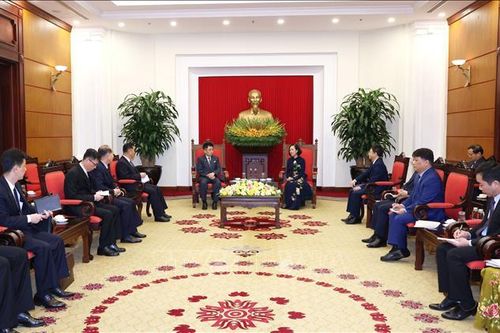 Thường trực Ban Bí thư tiếp Đoàn đại biểu Đảng Lao động Triều Tiên