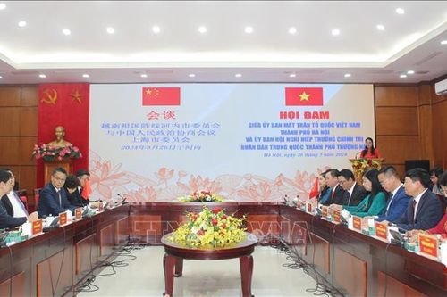 Thúc đẩy hợp tác công tác Mặt trận giữa thành phố Hà Nội và Thượng Hải (Trung Quốc)