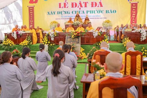 Lâm Đồng: Lễ đặt đá xây dựng chùa Phước Bảo (H.Lâm Hà)