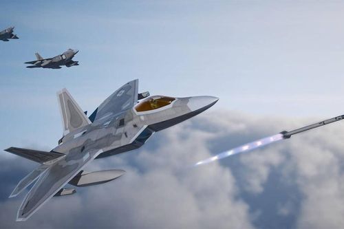 'Quái điểu' F-22 lần đầu đeo thùng dầu tàng hình dưới cánh