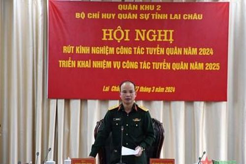 Bộ CHQS tỉnh Lai Châu rút kinh nghiệm công tác tuyển quân năm 2024