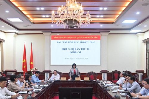 Hội nghị Ban Chấp hành Đảng bộ Bộ Tư pháp lần thứ 16 khóa XI