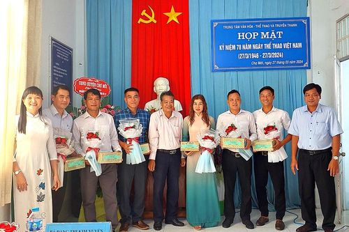 Chợ Mới Họp mặt kỷ niệm 78 năm Ngày Thể thao Việt Nam (27/3/1946 - 27/3/2024)