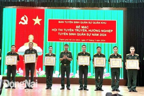 Đồng Nai đoạt giải Nhì Hội thi Tuyên truyền, hướng nghiệp tuyển sinh quân sự Quân khu 7