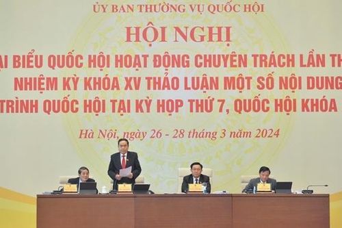 Hội nghị đại biểu Quốc hội hoạt động chuyên trách lần thứ 5 hoàn thành việc cho ý kiến đối với 8 dự án luật