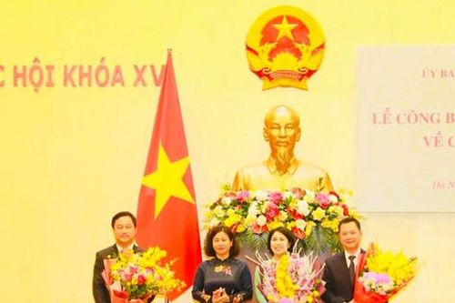 Công bố và trao Nghị quyết của Ủy ban Thường vụ Quốc hội về công tác cán bộ