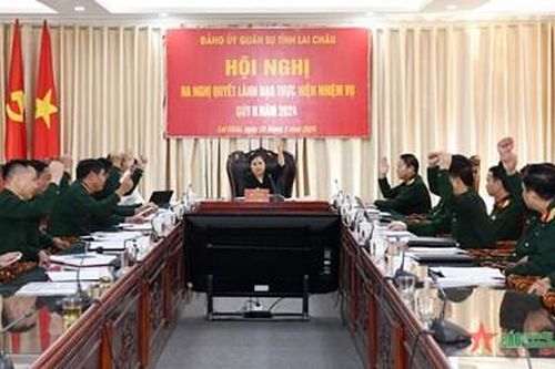 Đảng ủy Quân sự tỉnh Lai Châu ra nghị quyết lãnh đạo thực hiện nhiệm vụ quý II, năm 2024