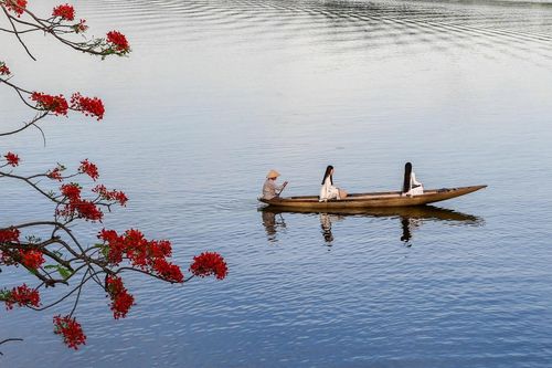 Sông cuộn mình len trong lòng phố
