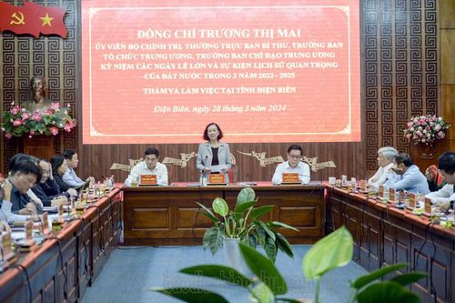 Đồng chí Trương Thị Mai làm việc với Ban Thường vụ Tỉnh ủy