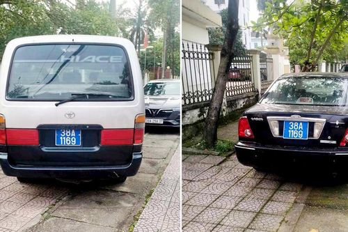 Hà Tĩnh: Hai ô tô 'cùng gắn chung một biển số xanh'
