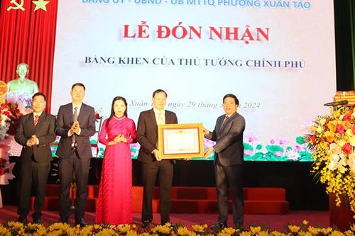Quận Bắc Từ Liêm: phường Xuân Tảo được nhận Bằng khen của Thủ tướng Chính phủ