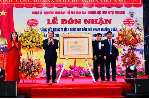 Hải Phòng đón nhận Bằng xếp hạng Di tích Quốc gia Đền thờ Phạm Thượng Quận