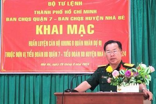 Các quận, huyện TP Hồ Chí Minh huấn luyện cán bộ khung B dự bị động viên