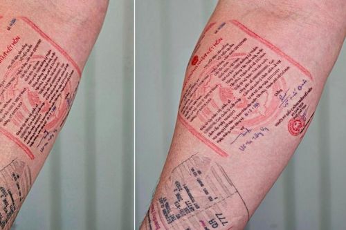 Xăm giấy đăng ký kết hôn lên tay, U50 tiết lộ lý do khiến dân mạng thổn thức