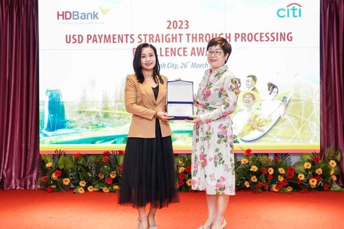 HDBank nhận 'Giải thưởng chất lượng thanh toán quốc tế xuất sắc năm 2023' từ Citibank