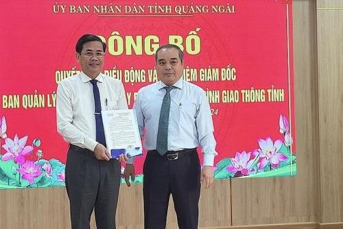 Ban Quản lý dự án đầu tư xây dựng các công trình giao thông tỉnh Quảng Ngãi có Giám đốc mới