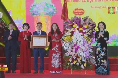 Xã Dương Xá, huyện Gia Lâm đón nhận HCLĐ hạng Nhì