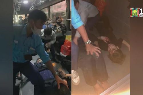 Nhân viên xe buýt ứng cứu người bị tai nạn giao thông