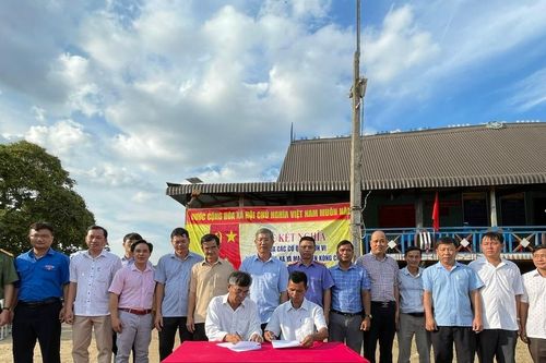 9 cơ quan, đơn vị huyện Kông Chro kết nghĩa với làng Hơn