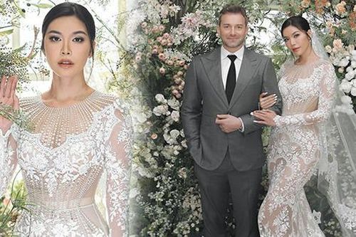 Minh Tú và chồng ngoại quốc gây sốt với loạt ảnh cưới ngập hoa ngay trước thềm hôn lễ