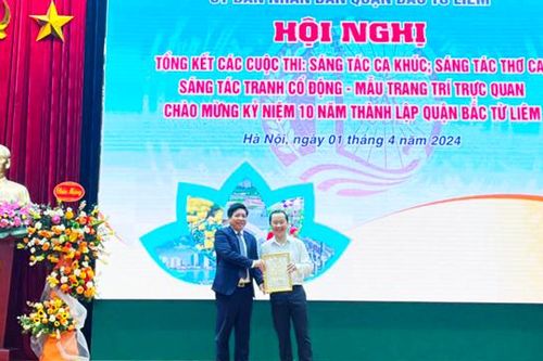 Bắc Từ Liêm trao giải thi sáng tác ca khúc dịp 10 năm thành lập quận
