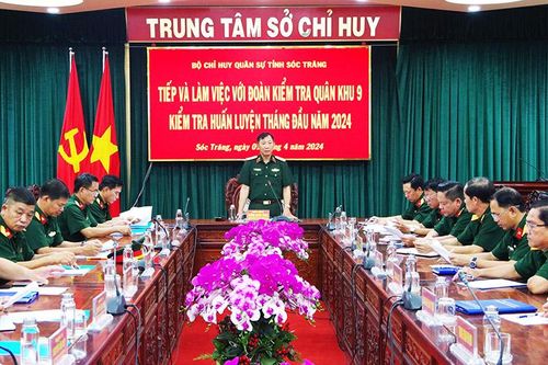 Quân khu 9 kiểm tra công tác huấn luyện tại Sóc Trăng