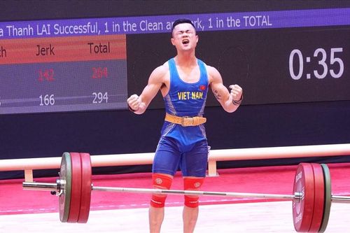 Lực sĩ Lại Gia Thành giành HCV cử giật thế giới