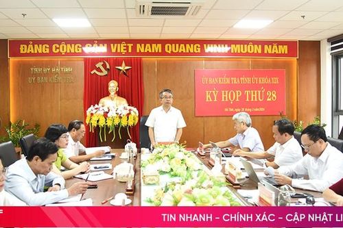 Ủy ban Kiểm tra Tỉnh ủy Hà Tĩnh thông báo kết luận các kỳ họp 27 và 28