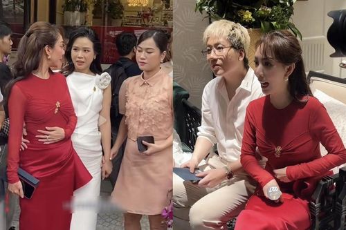 Diễn viên Thu Trang lộ dấu hiệu đang mang thai, liên tục có hành động đặc biệt ở sự kiện